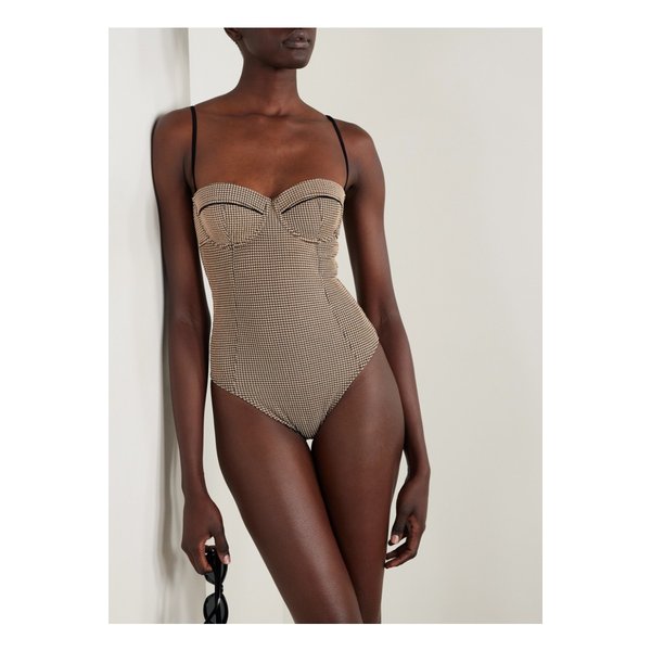 스타우드 마에브 체크 피케 언더와이어 스윔수트 46376663162863360