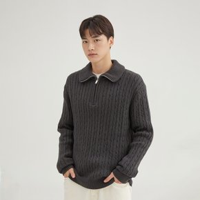소프트얀 케이블 하프 집업 니트_SPKWG12M03
