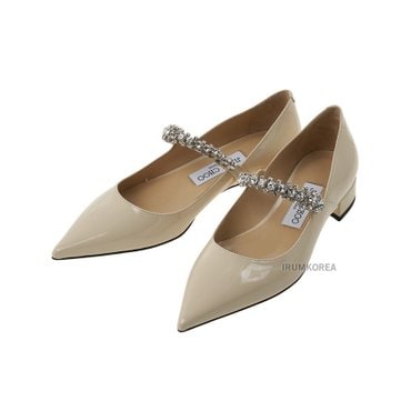 지미추 FW24 여성 빙 펌프 힐 BING PUMP FLAT PAT LINEN