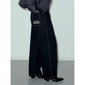 Signature Logo Pocket Pants_CTD413(Black)