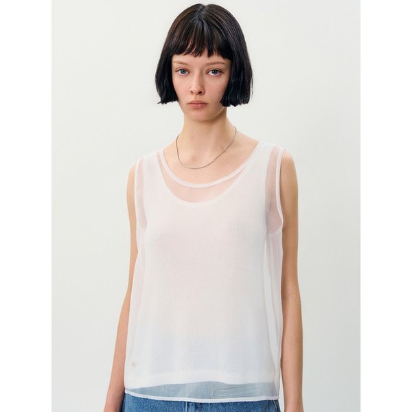 hegg sleeveless blouse _ Ivory