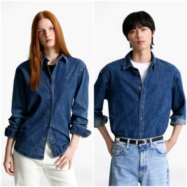 타미진스 공용 레귤러 데님 셔츠 T32F6WSH10TML1 TOMMY JEANS