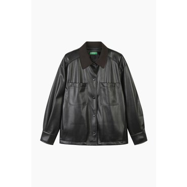 베네통 페이크 레더 셔켓 BAJP91511