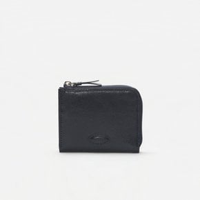 Oval button wallet Wrinkled navy