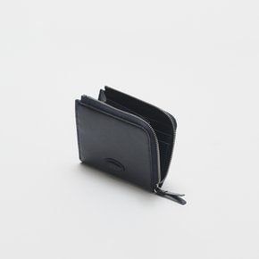 Oval button wallet Wrinkled navy