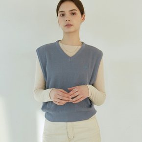 [YAN13] RIP V KNIT VEST_BLUE