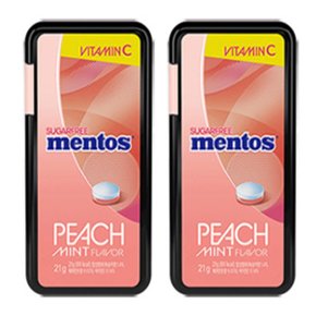 멘토스 후르트민트 피치 상큼캔디 21g x 10개 (무료배송)