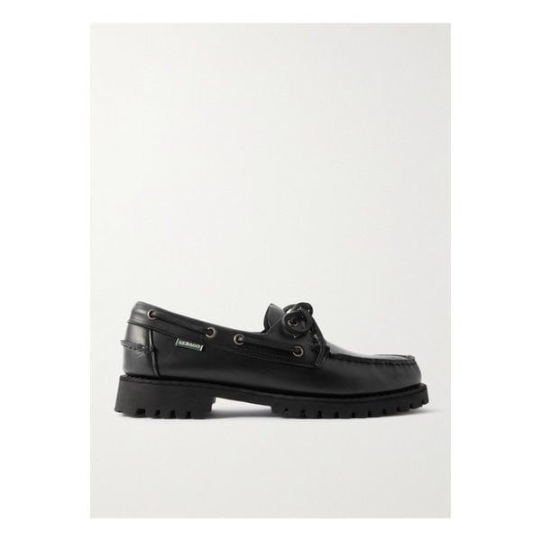 레인저 왁스 가죽 보트 슈즈 블랙 46376663162884804