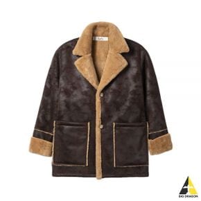 SHERIDAN JACKET - FAUX SHEARLING BROWN (세리단 자켓)