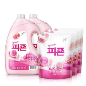 피죤 향기부스터 섬유유연제 3100ml x2+2300mlx3개 핑크로즈