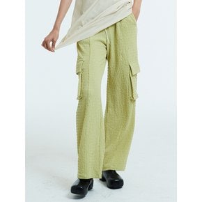 Crochet cargo pants / Lime