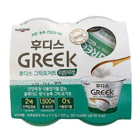 일동  후디스  그릭요거트  무설탕  저지방  80g4  x  2개