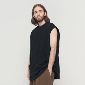 ESSENTIAL WIDE LAYERED SLEEVELESS (BLACK)