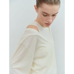 TVS V-NECK LAYERD KNIT TOP_3COLORS