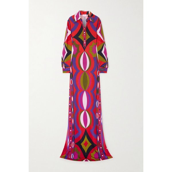 프린티드 새틴 맥시 원피스 46376663162932325