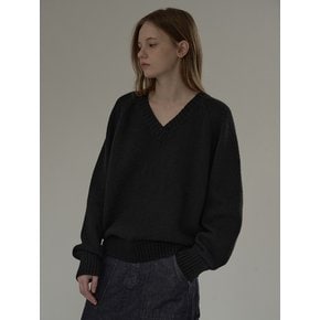 Grain merino wool knit (black)