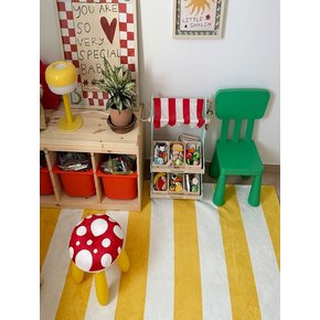 볼드 스트라이프 극세사 거실 아이방 러그 빨아쓰는 고급 사계절 카페트 2size 2color