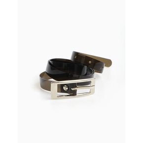 Square pvc belt (Clear black)