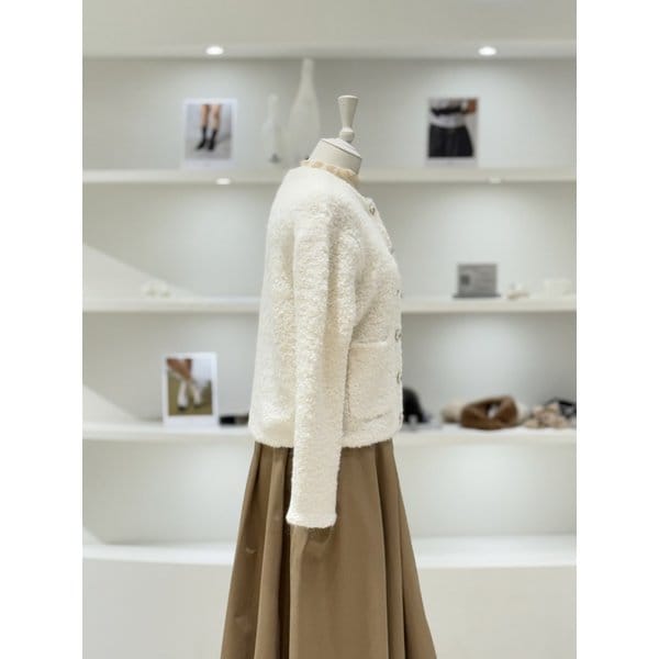[여주점] 여성 알파카 블렌디드 부클 가디건 (L254KSL036)