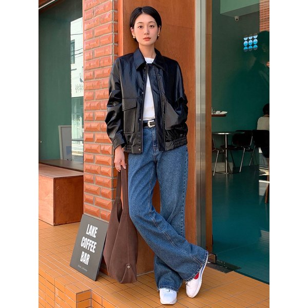 SIJN6088 90s 로우라이즈 부츠컷 데님_Deep blue