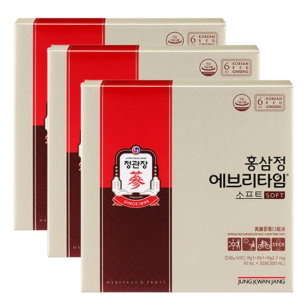 정관장 홍삼정 에브리타임 소프트 10ml x 30포 x3개 6년근 홍삼농축액