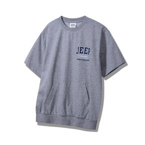 JP2TSU161 지프 체로키 싱글 셋업 반팔 맨투맨 2024년 멜란지그레이 티셔츠 A3