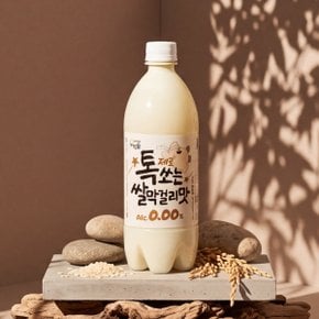 우리술 톡쏘는쌀막걸리맛 제로 0.00% 750ml 무알콜릭 가평잣막걸리맛