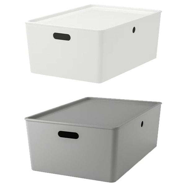 KUGGIS 쿠기스 수납함+뚜껑 37x54x21cm 대형/수납박스/정리함/리빙/공간박스