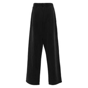 Wide Leg Trackpants (Black Washed Rose)