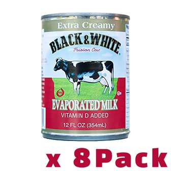  블랙앤화이트 엑스트라 크리미 무가당연유 354ml 8팩 Evaporated Milk