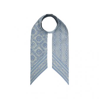 토리버치 [부산점] T 모노그램 플로럴 실크 스카프 183194 400