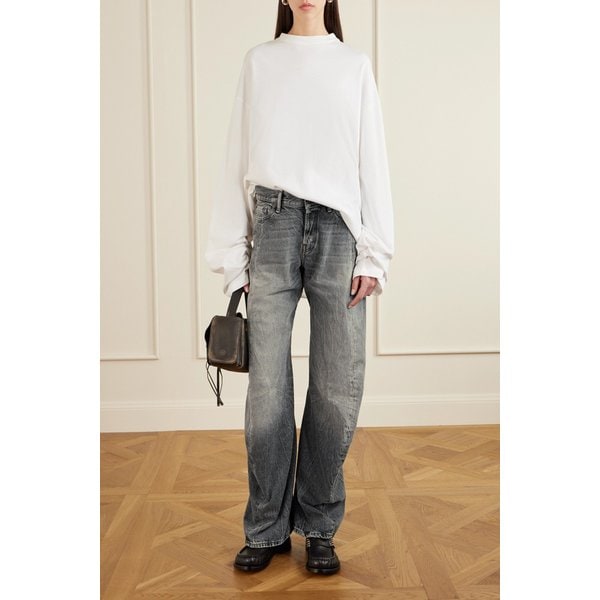 2006f 로우라이즈 배럴 레그 블랙 진 46376663162975952