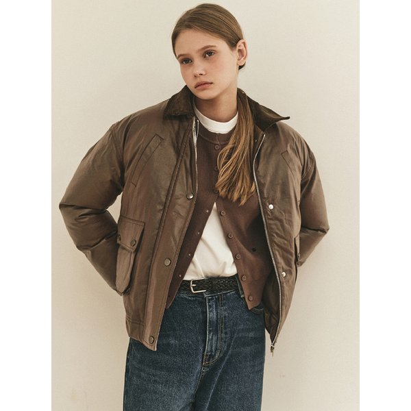 HERITAGE PADDED JUMPER_BROWN