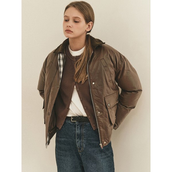 HERITAGE PADDED JUMPER_BROWN