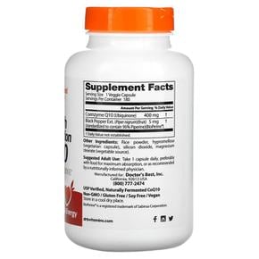 Doctor`s Best 닥터스베스트 하이 앱소프션 코큐텐 바이오페린 400mg 180캡슐 2팩