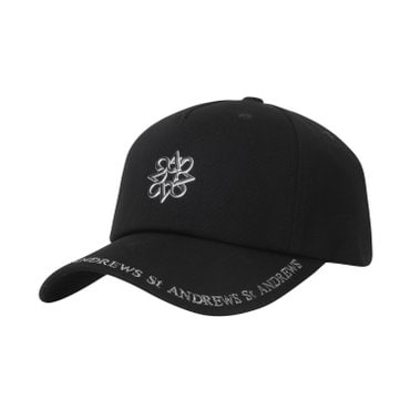 세인트앤드류스 [가격인하] 공용 워딩 로고 라인 포인트 캡(831C1CPA31_BK)
