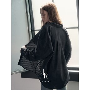 시스루 레이스 루즈핏 셔츠 [2COLOR]