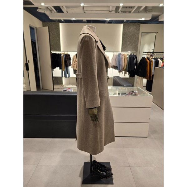 [파주점] 세트 캐시미어 벨티드 싱글 코트 + 체크 니트 원피스 JPAA1OP399,JRBA0CT603