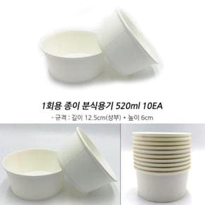 일회용포장용기 종이그릇 빙수 분식용기 520ml 10p (S10235175)