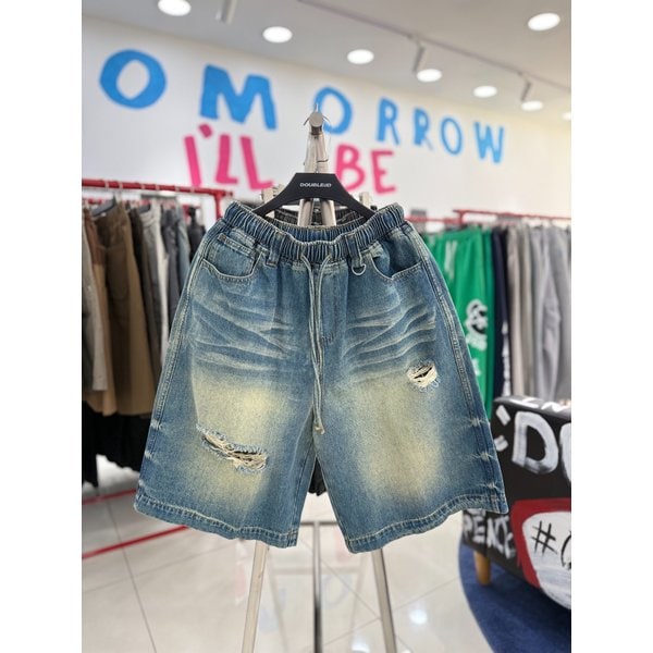 [여주점] 핀치찢청데님버뮤다반바지,JHZZ81515