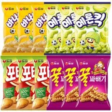 농심 농 심 메론킥3봉+바나나킥3봉+포테토칩3봉+꿀꽈배기3봉