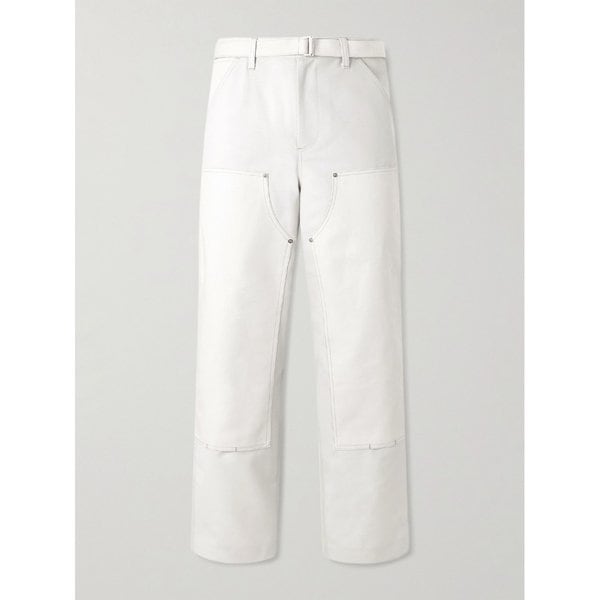 덕 와이드 벨티드 그레인 드 푸드르 코튼 캔버스 팬츠 46376663162959983