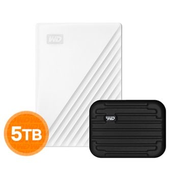 웨스턴디지털 NEW My Passport 5TB 화이트 색상 파우치 증정