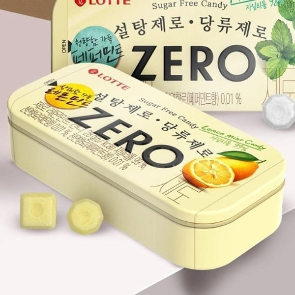 롯데 제로 캔디 레몬민트 28g 롯데 제로 레몬 민트캔디 롯데 제로 사탕 편의점사탕 자일리톨사탕 - SSG.COM