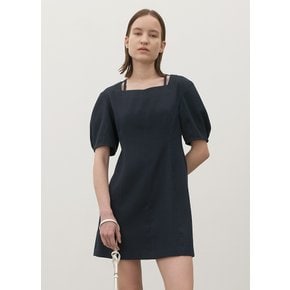 (OP-6176)NECK SLIT POINTED DRESS