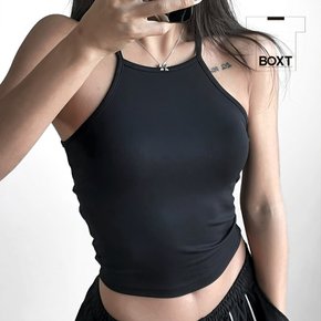 스판 홀터넥 망고나시 크롭탑 이너 레이어드 요가복 kd413