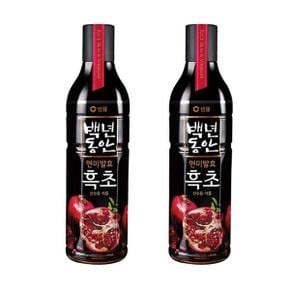 샘표 기능성음료 백년동안 흑초 산수유석류 900ml 2개