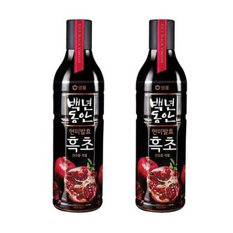  샘표 기능성음료 백년동안 흑초 산수유석류 900ml 2개