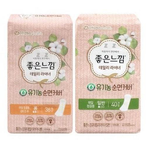 좋은느낌 생리대 데일리 유기농 순면커버 36개입(1)