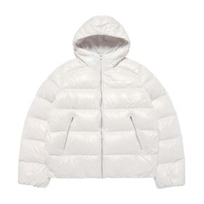 GLOSSY HOODED DUCK DOWN JACKET WHITE  글로시후드 덕다운 화이트